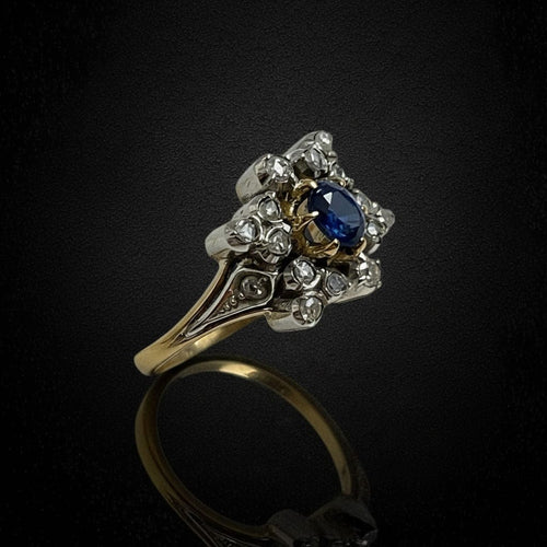 Bague Bague étoile avec saphir et diamants 58 Facettes