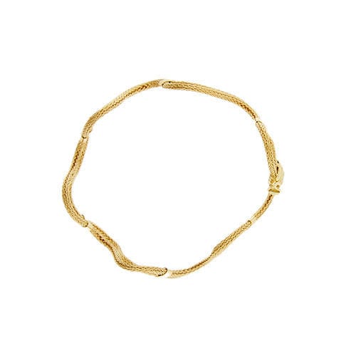 Bracelet vague en or jaune