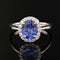 Bague 52 Bague or blanc tanzanite diamants 58 Facettes 25-091