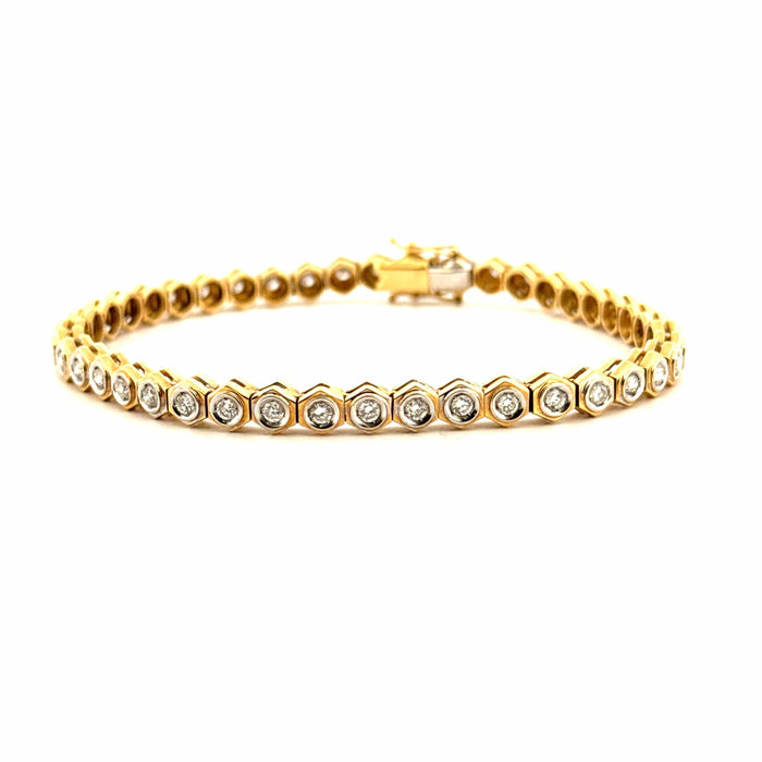 Bracelet Bracelet rivière or jaune, diamants 58 Facettes 3-CO-BRA-GS28830