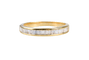 Bague 56 Bague demi-alliance en or jaune – Diamants baguette sertis rail 58 Facettes BG11189476-107