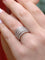 Bague 53 Bague vague vintage or blanc diamants 2,5ct 58 Facettes J19