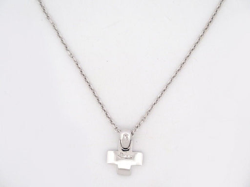Collier collier POMELLATO pendentif croix diamants en or blanc 58 Facettes 259931