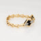 Bracelet 80s Onyx Diamond Bracelet Vintage 14k Yellow Gold 7.5" Triangle V Link Jewelry 58 Facettes G13395