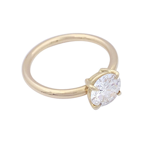 Bague 53 Bague solitaire or jaune diamant. 58 Facettes 32641