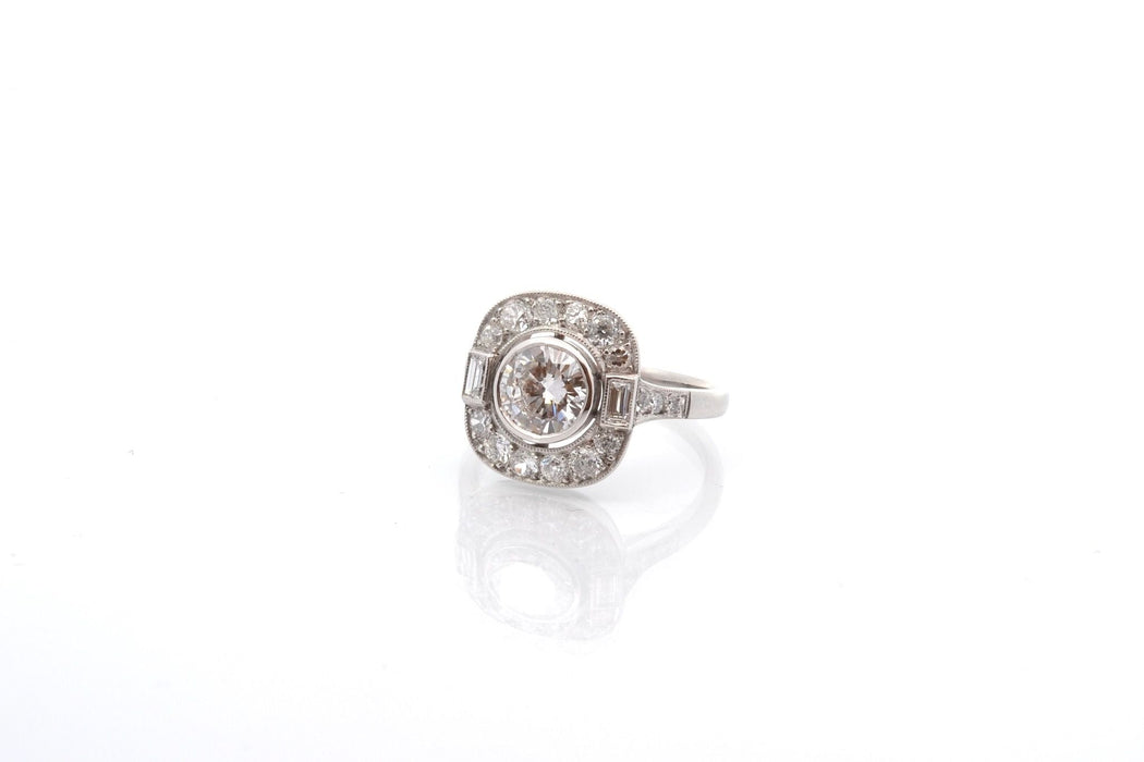 Bague diamant E/VS2 de 1,17cts en platine