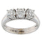 Bague 54 Bague trilogie en or blanc avec diamants certifiés GIA de 1,51 ct 58 Facettes G3823