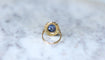 Bague Bague Marguerite Saphir Ceylan 6,32 Cts et Diamants 58 Facettes