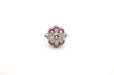 Ring 54 Art Deco style ring Platinum Ruby Diamonds 58 Facettes 24711
