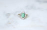 Bague 57 Bague Belle Epoque Turquoise Entourage Diamants 58 Facettes