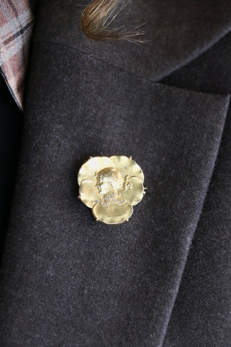 Broche Auguste VAUDET - Broche Art Nouveau femme or jaune et diamants 58 Facettes 1136.4