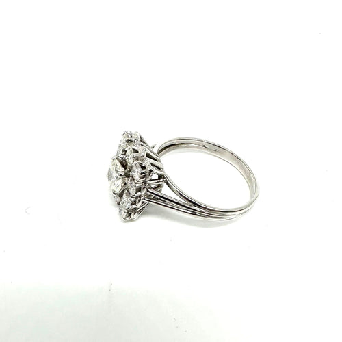 Bague or blanc et diamants