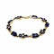 Bracelet Bracelet scarabée et croix de vie or jaune et lapis lazuli 58 Facettes Z15B51670