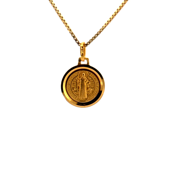 Médaille Saint Benoit or jaune