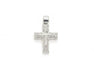 Pendentif Ciondolo croce in oro bianco con diamanti 58 Facettes