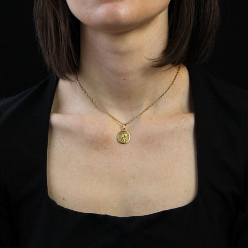 Pendentif Médaille angelot or rose 58 Facettes CVP116