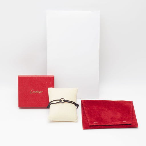 Bracelet CARTIER - Bracelet Love Cord or blanc et diamants 58 Facettes