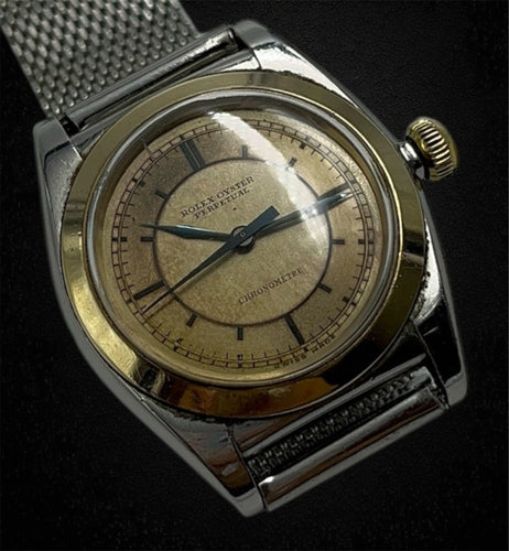 Montre Rolex « Ovetto » réf. 3133, or et acier 58 Facettes