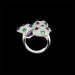 Bague 55 CARTIER - Diamond and Multi-Gem Caresse d'Orchidées Ring 58 Facettes