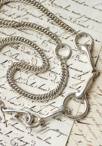 Hermès Sautoir Mors en Argent 73.00 cm 58 Facettes