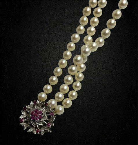 Bracelet de perles à trois rangs du XXe siècle