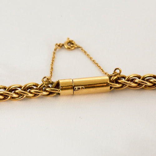 Collier Collier or jaune maille tressée 58 Facettes PER1421