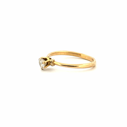 Bague 56 Solitaire Or jaune et diamant 58 Facettes 70-GS38381-2