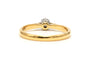 Bague 49 Bague solitaire contemporaine en or jaune et blanc 18 carats et diamant 0,14 ct 58 Facettes B785