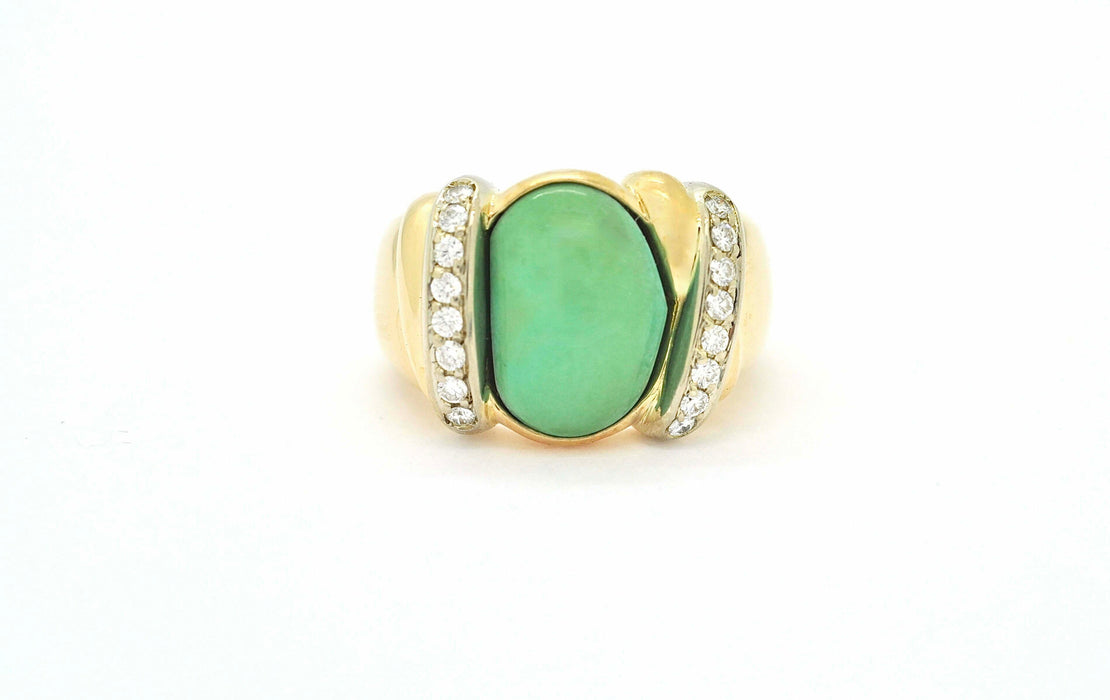 Bague Bague avec turquoise et diamants 58 Facettes