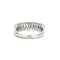 Bague 56 Bague demi-alliance en platine sertie de diamants baguette 58 Facettes