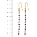 Boucles d'oreilles Boucles d'oreilles pendantes avec diamants, saphirs et tanzanite 58 Facettes 33053