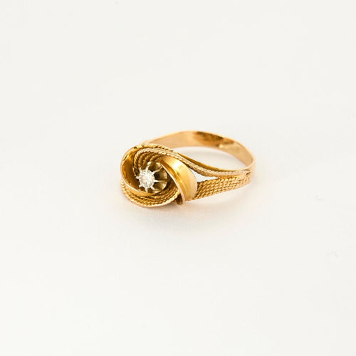 Bague 55 Bague jonc or jaune 58 Facettes CLA0434