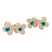 Boucles d'oreilles Clips Van Cleef & Arpels, "Fleurette", en or jaune, diamants et émeraudes. 58 Facettes 33748