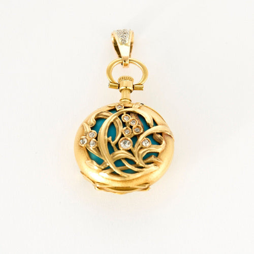 Montre Montre pendentif or jaune et diamants 58 Facettes GAP1469