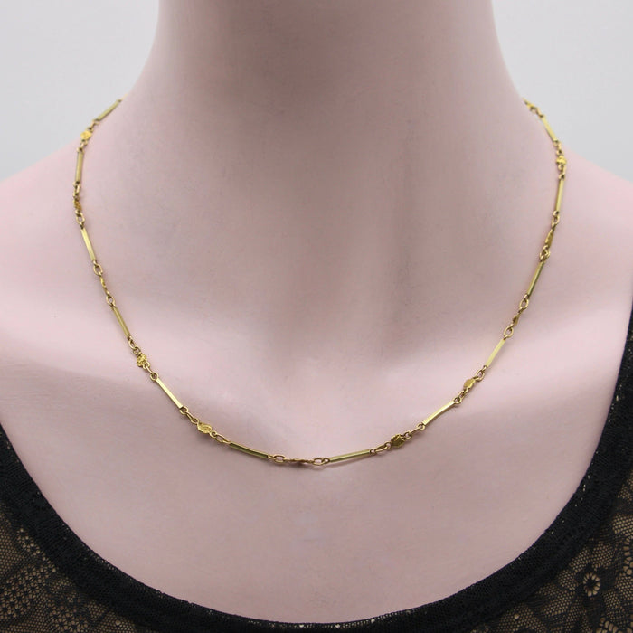 Collier Collier lien barre pépite d'or 58 Facettes