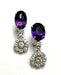 Boucles d'oreilles Drop earrings amethysts and brilliant-cut diamonds 58 Facettes