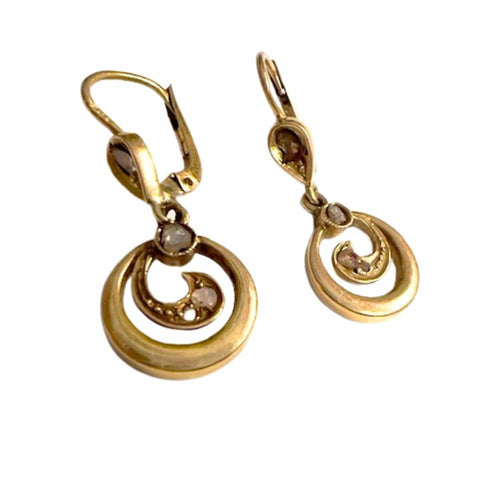 Boucles d'oreilles Boucles d'oreilles 1930-1935 en or et diamants 58 Facettes Q22B