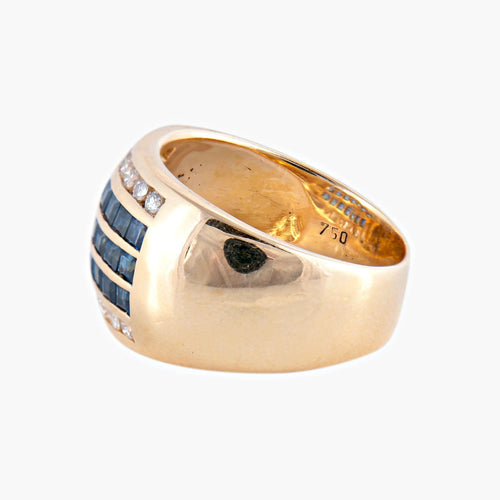 Bague 54.5 / Diamants BAGUE JONC DIAMANTS & SAPHIRS 58 Facettes BO/220036