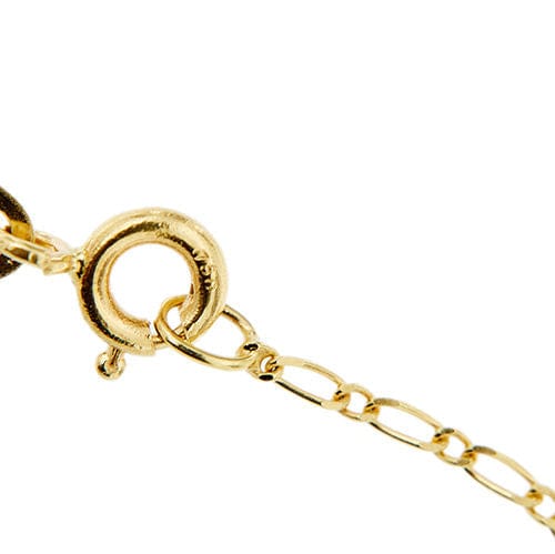 Collier en or jaune avec perles et pierres précieuses