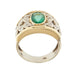 Ring 58 Emerald and diamond openwork ring 58 Facettes 36072