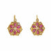 Boucles d'oreilles Boucles d'oreilles Dormeuses Or jaune Rubis 58 Facettes 3309389CN