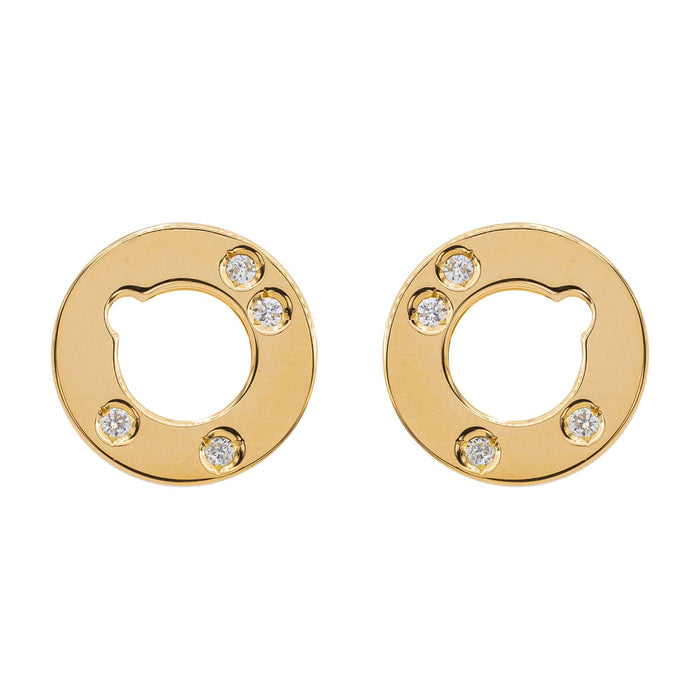 Boucles d'oreilles Dinh Van Boucles d'oreilles Cible Or jaune Diamant 58 Facettes 2711597CN