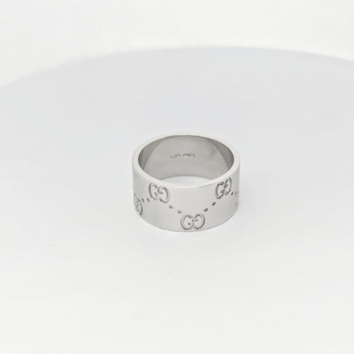 GUCCI - Bague Icon or blanc