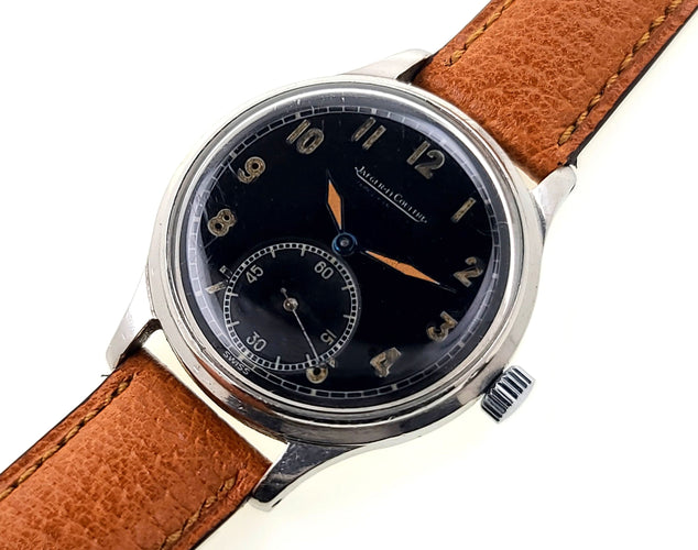 Jaeger-LeCoultre E109 WWII Era 1940 Military Style Officer Small Seconds Vintage Cal 469 WW2 58 Facettes