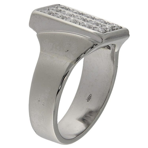 Bague 62 Bague en or blanc avec diamants 58 Facettes G3764