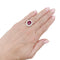 Bague 54 Bague Pompadour rubis, platine, or blanc, diamants. 58 Facettes 33832