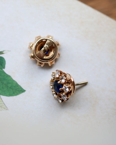 Boucles d'oreilles Paire de Boucles d'Oreilles Marguerite Saphir et Diamants 58 Facettes A11580