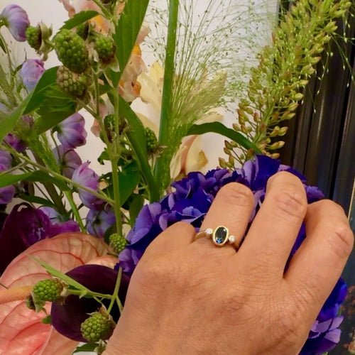 Bague Trilogie Diamant Saphir