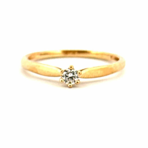 Ring 54 Solitaire Yellow Gold & Diamond 58 Facettes 42-GS34631