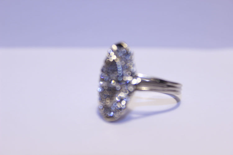 Bague 55 Bague or blanc Diamants 58 Facettes